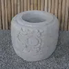 Product image 5 of the product “Balinese style high round pot, with carving - 55cm Dia., 60cm Height, Taro sand ”